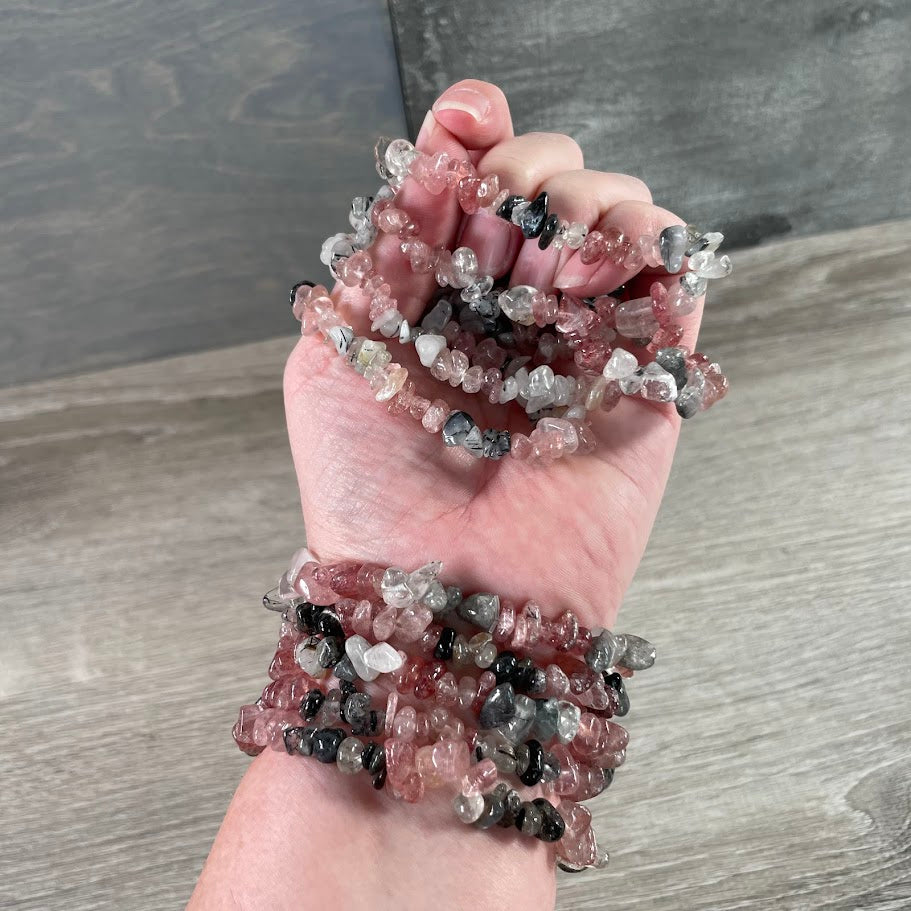 Multi-Stone Gemstone Chip Bracelets –  Wholesale Crystals