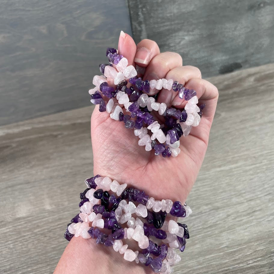 Multi-Stone Gemstone Chip Bracelets –  Wholesale Crystals