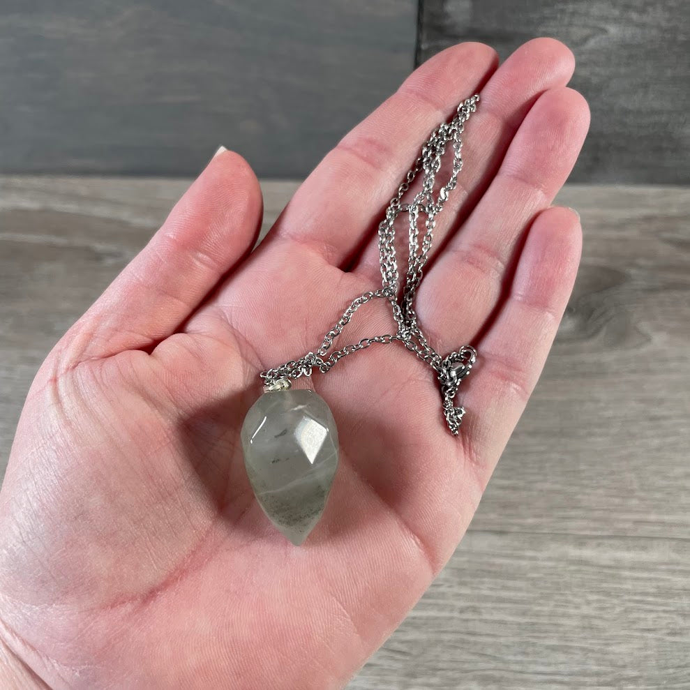 healing crystal flame pendant for resale