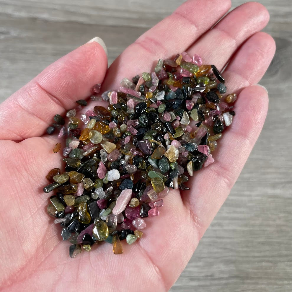 Bulk Gemstone Mini Chips – 22g+ Assorted Crystal Chips for Crafts, Jewelry Making & Resin Art