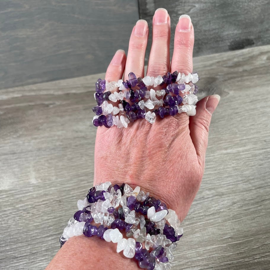 healing crystal chip bracelets wholesale