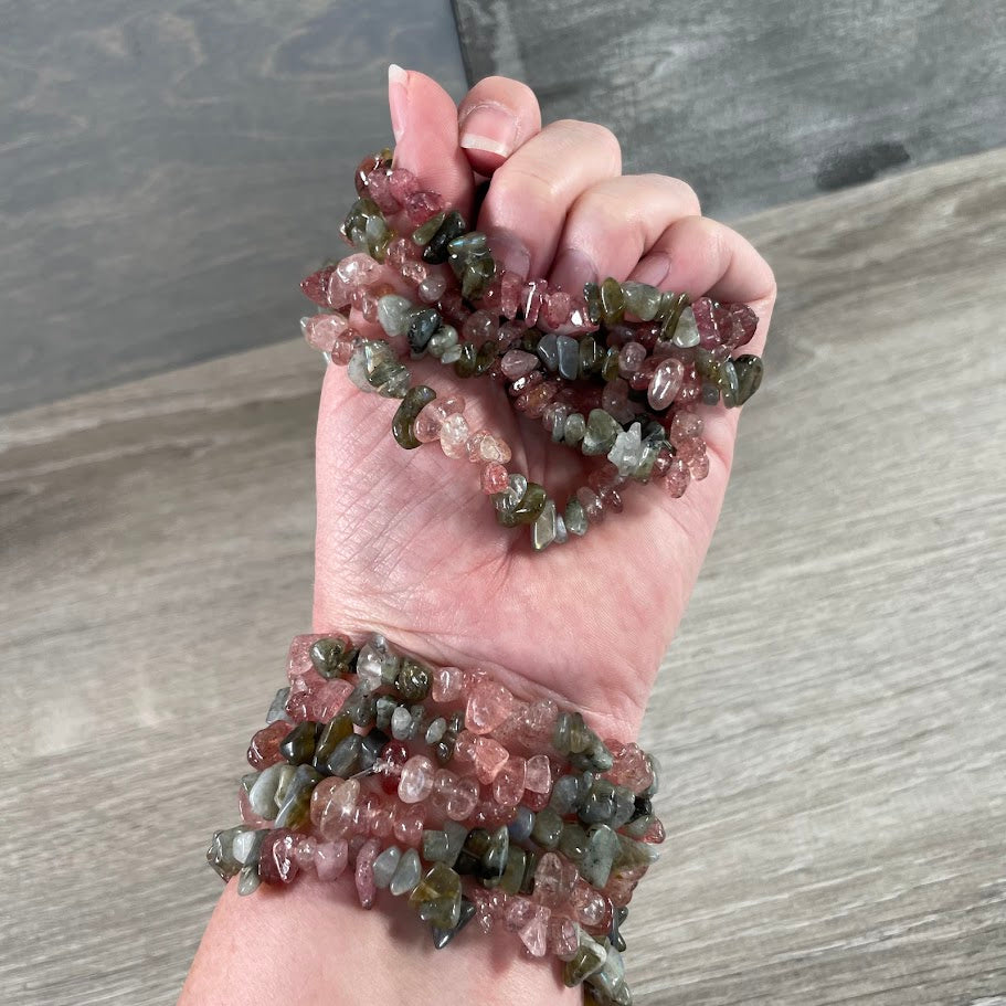 bulk gemstone chip crystal bracelets