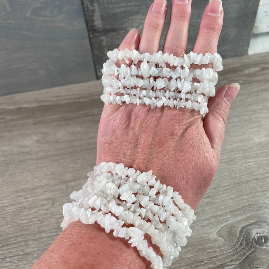 Gemstone Chip Bracelets – Premium Stones Crystal Jewelry