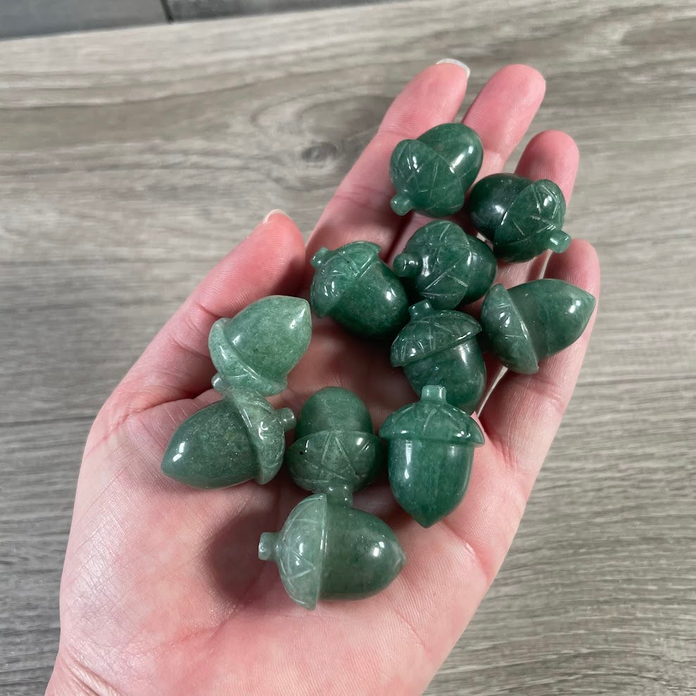 Aventurine crystal acorns for rock shops