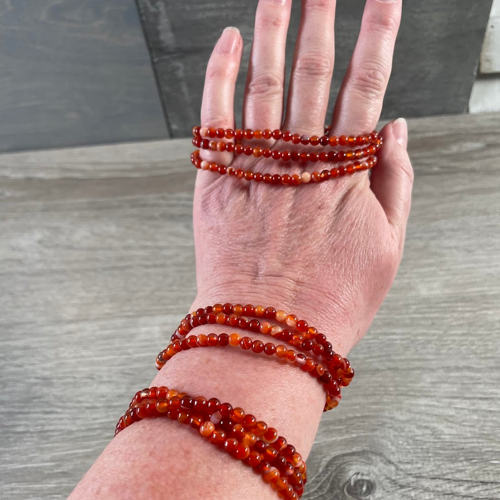 Carnelian wrapping bracelets for gift shops