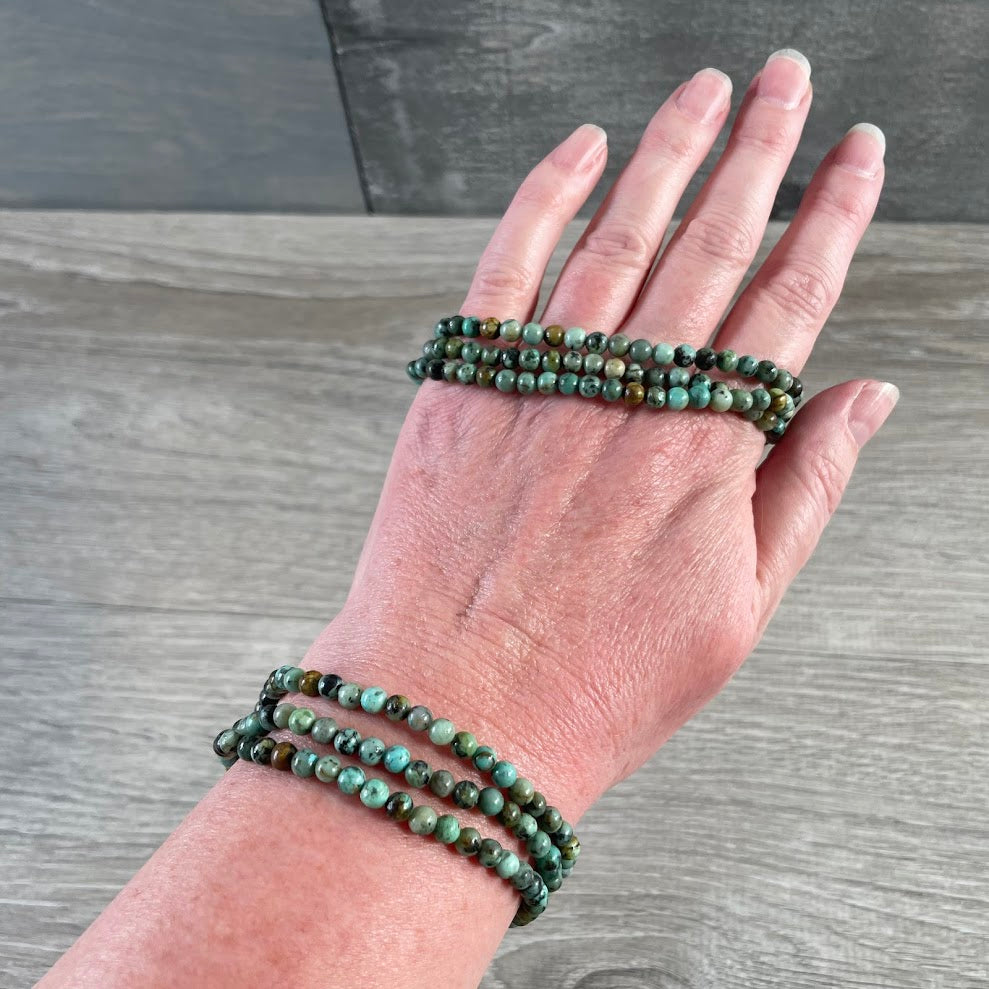 African turquoise wrapping bracelet or necklace for gift shops