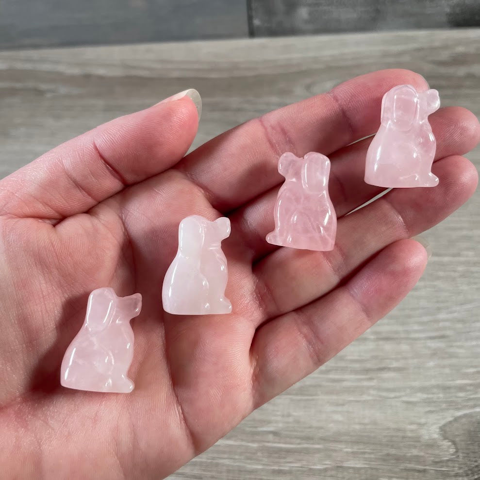 Dog Figurines Small Gemstone  –  Crystal Carvings for Retail