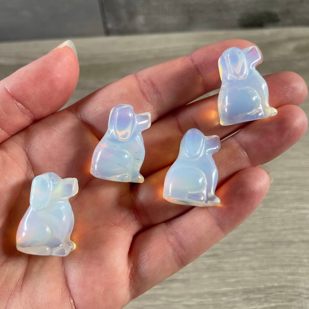 Dog Figurines Small Gemstone  –  Crystal Carvings for Retail