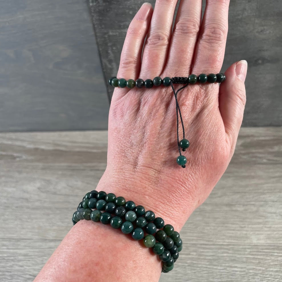 Moss Agate yoga jewelry bracelet wholesale