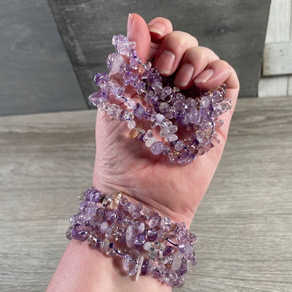 Gemstone Chip Bracelets – Premium Stones Crystal Jewelry