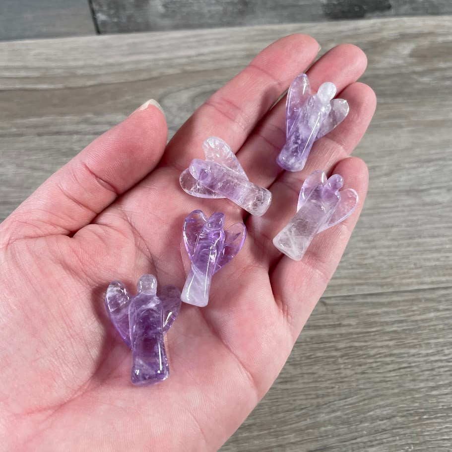 amethyst small crystal angel figurines bulk