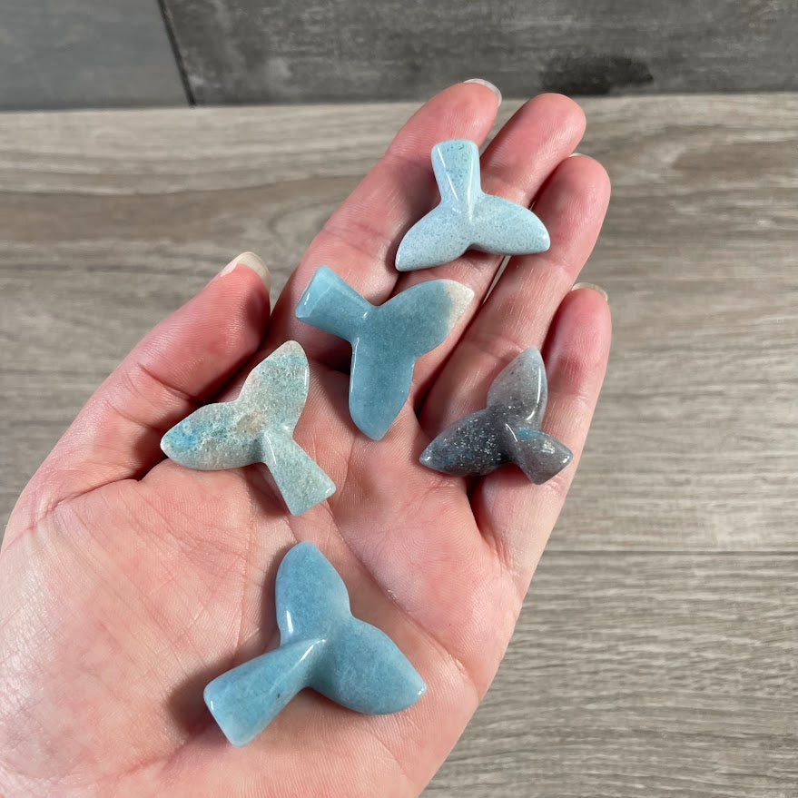 Gemstone Whale Tail or Mermaid Tail Figurine for Gift Shops