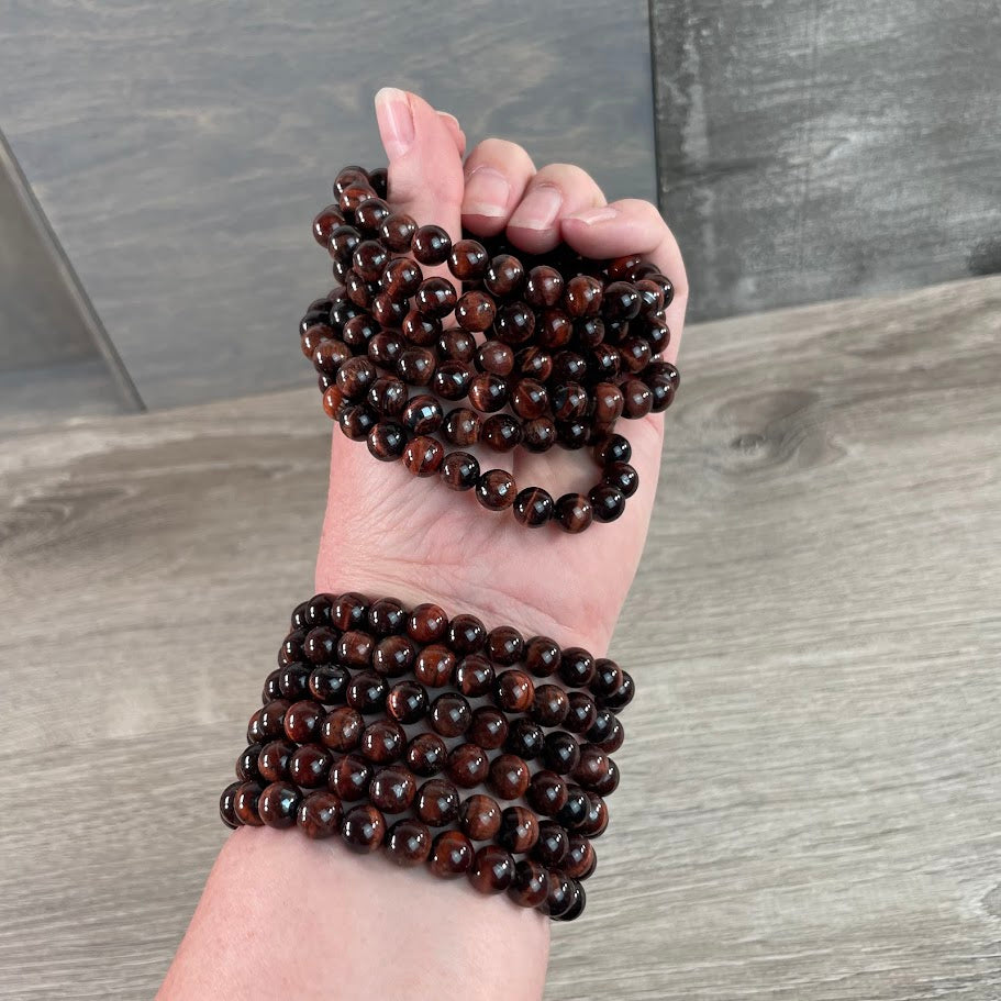 Red tiger eye layering jewelry 