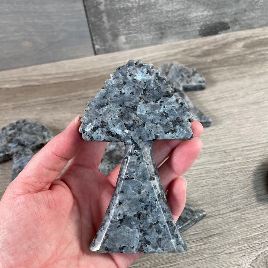 Tumbled Larvikite crystal flat tree wholesale