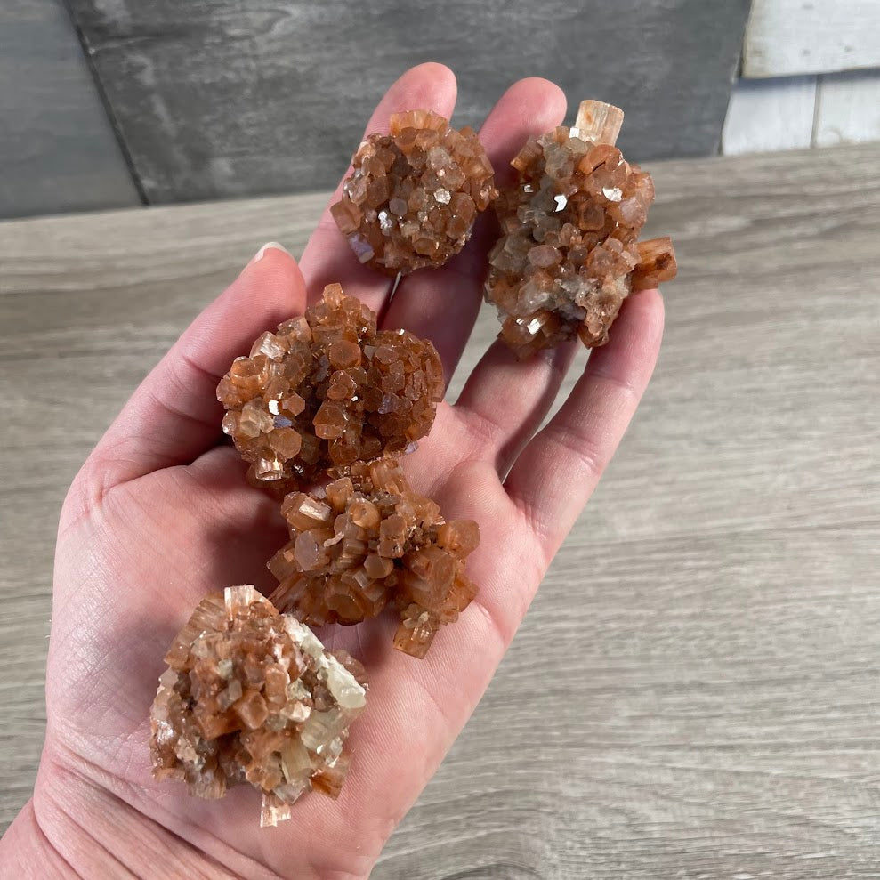 Raw aragonite crystal cluster natural mineral specimen, wholesale