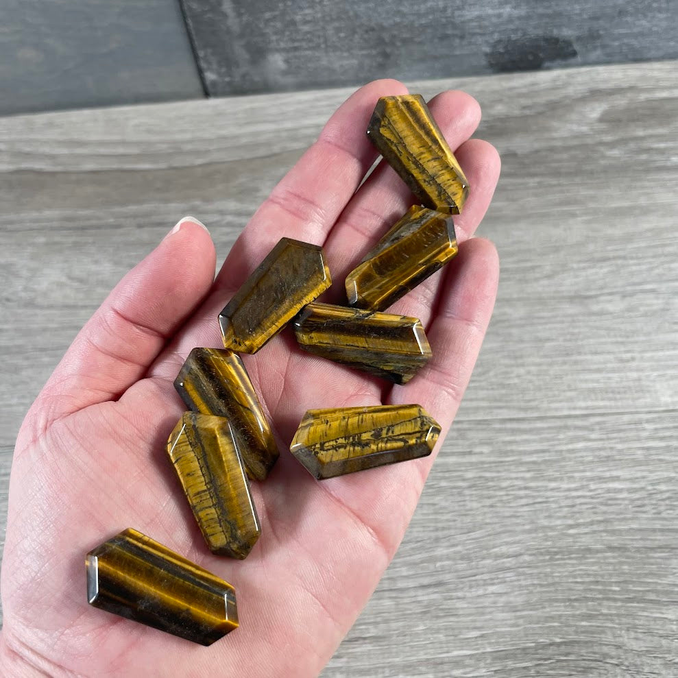 Tiger Eye natural crystal wand small size energy tool