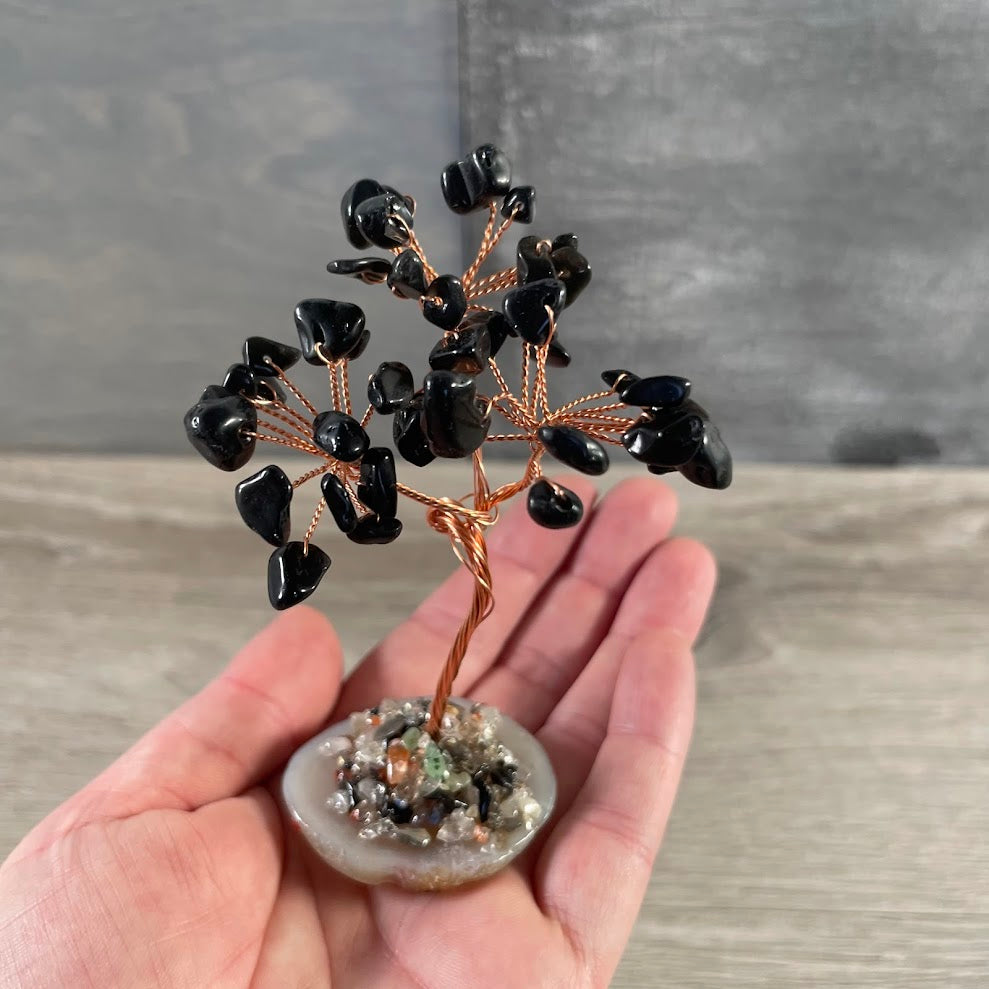 obsidian tree with copper rock shop supply