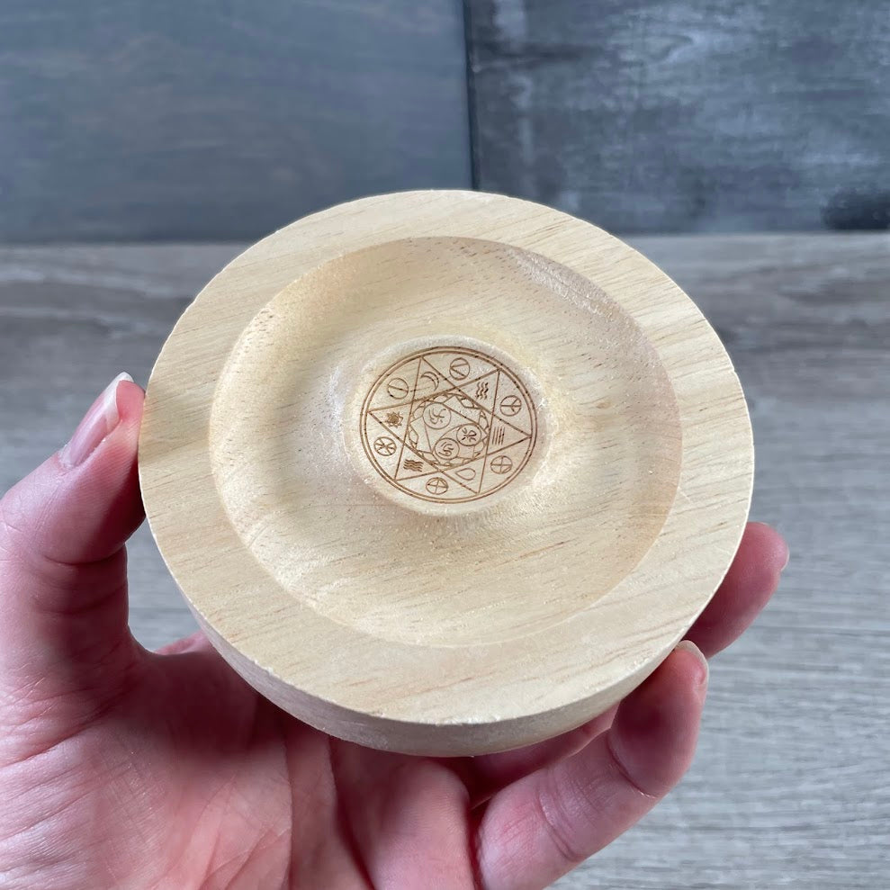 Wooden Stand for Crystals and Spheres – 4-Inch Display Base