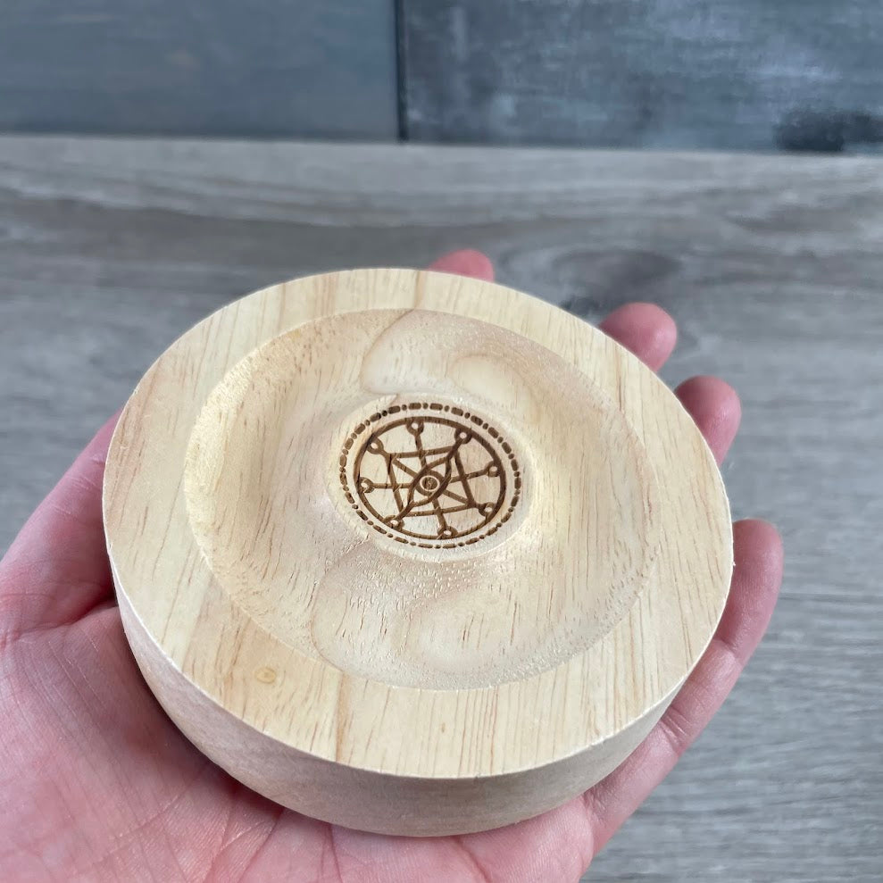 Wooden Stand for Crystals and Spheres – 4-Inch Display Base