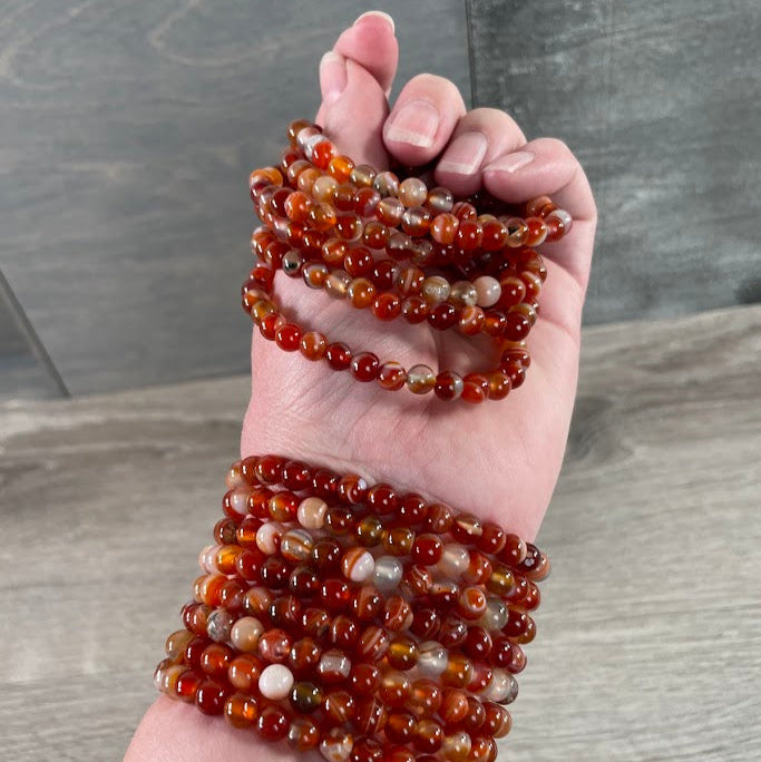 Gemstone Beaded Stretch Bracelets 6mm  – Bulk Jewelry