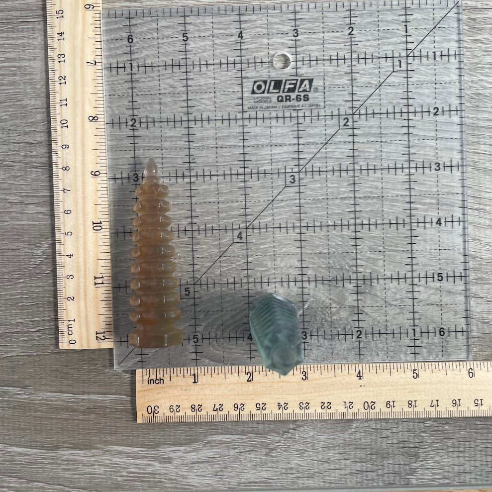 Fluorite Feng Shui 9-Level Pagoda Tower for Wisdom