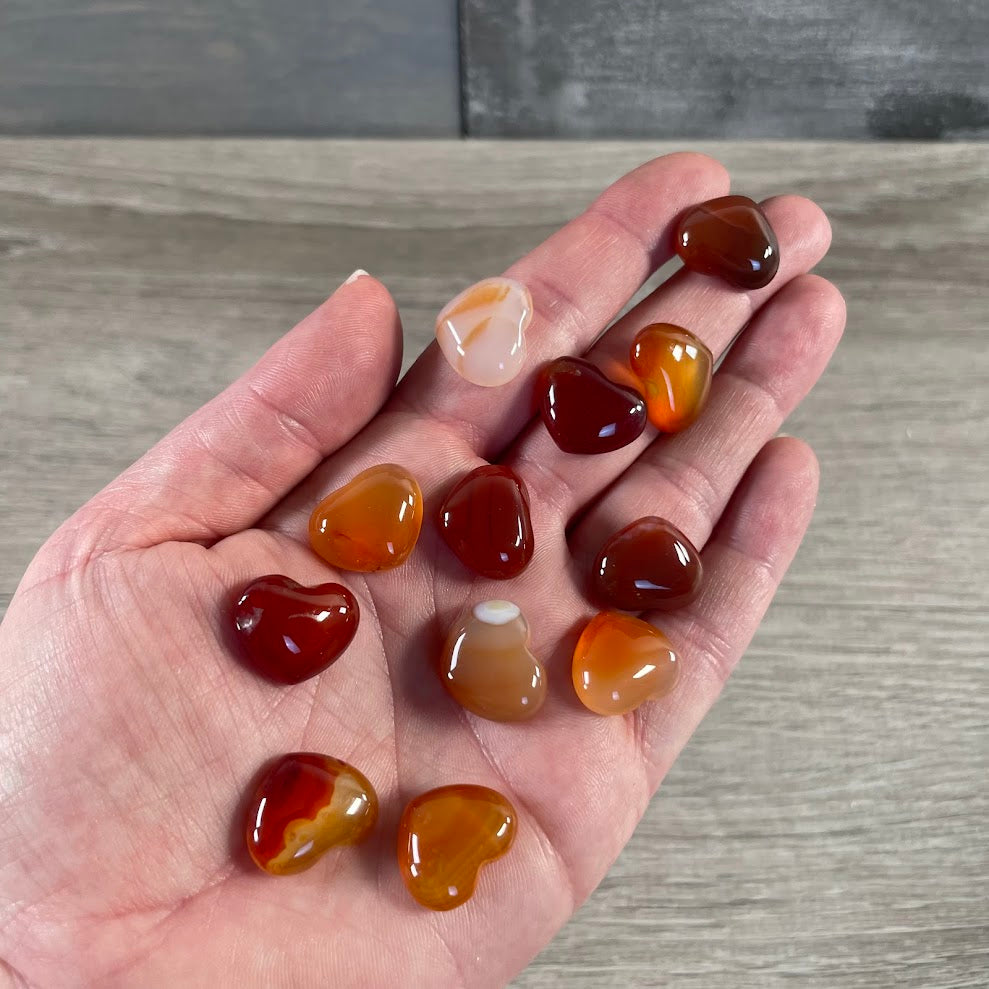 Carnelian small gemstone heart bulk wholesale