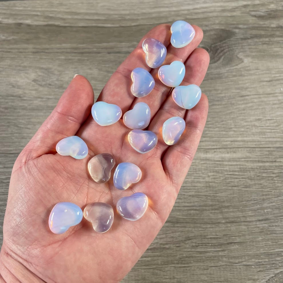 Opalite small gemstone heart cabochons bulk orders