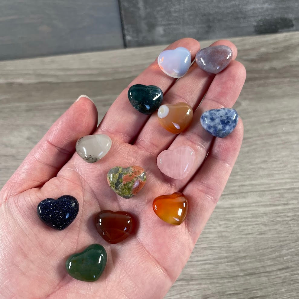 wholesale gemstone hearts for jewelry making