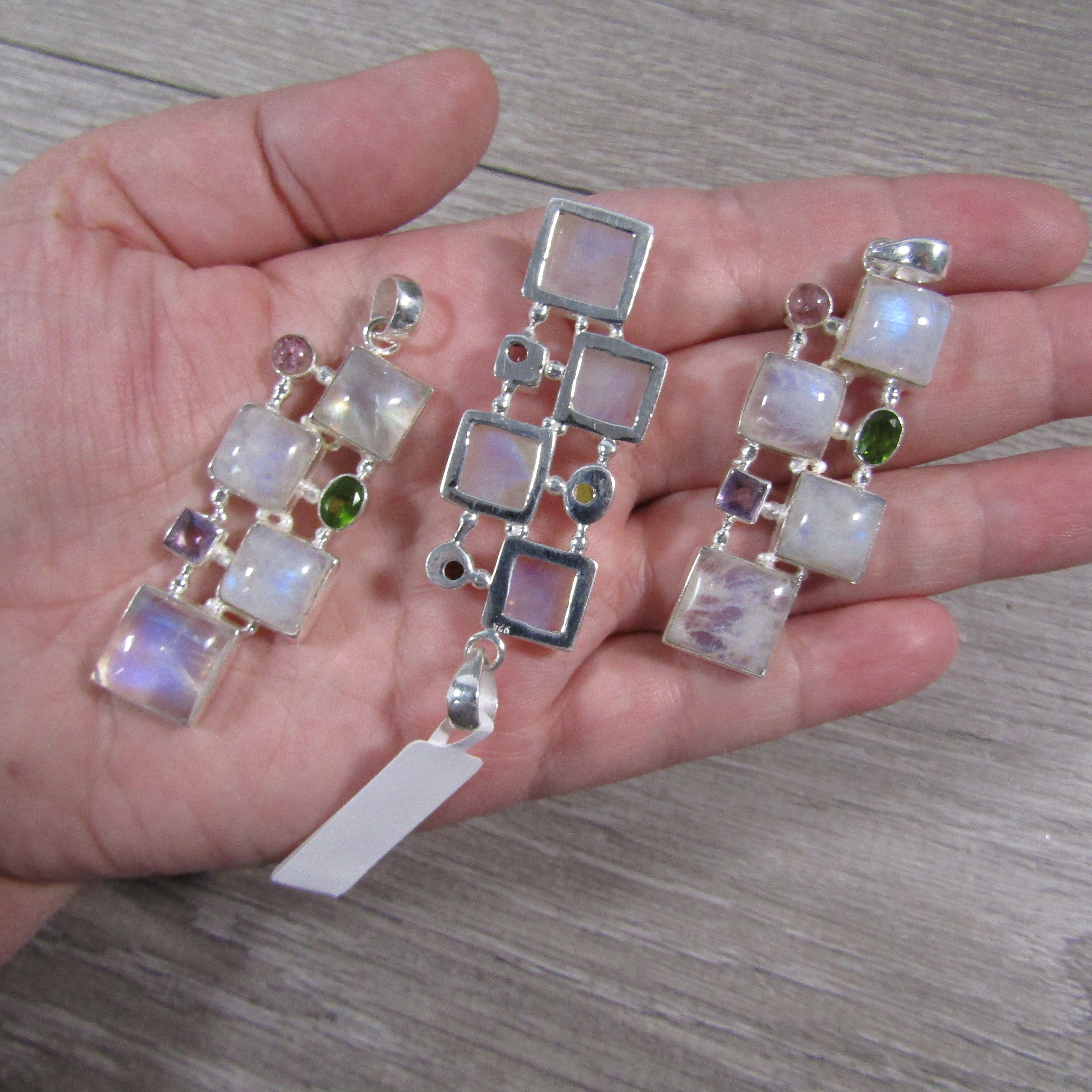 Sterling silver moonstone pendant for gift shop inventory