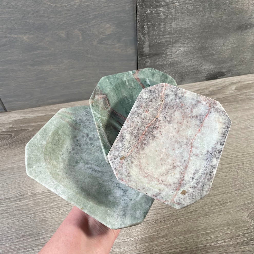 Ammonite Fossil & Gemstone Bowls in Unique Carved Shapes – Wholesale