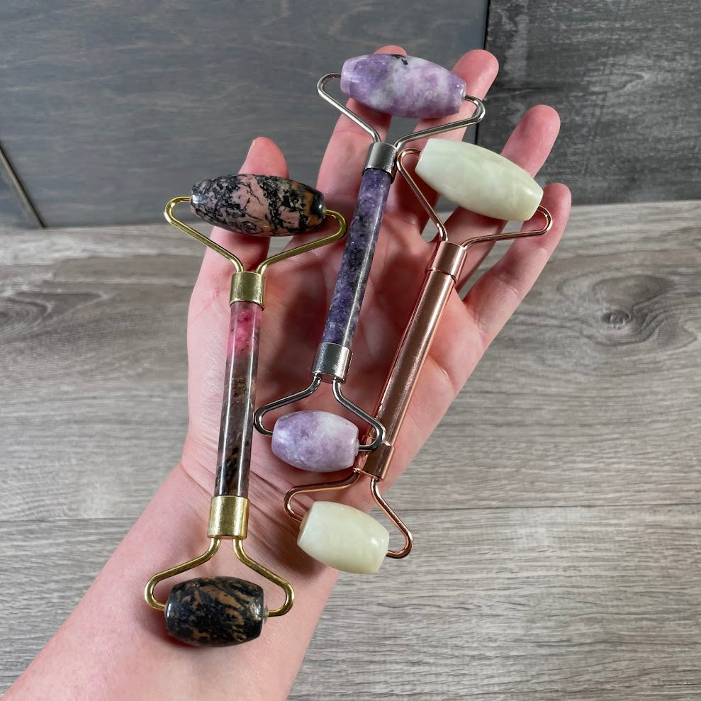 Gemstone Facial Rollers for Spa and Skincare - Wholesale