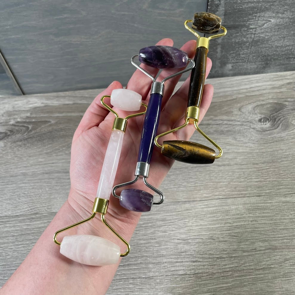 Gemstone Facial Rollers for Spa and Skincare - Wholesale