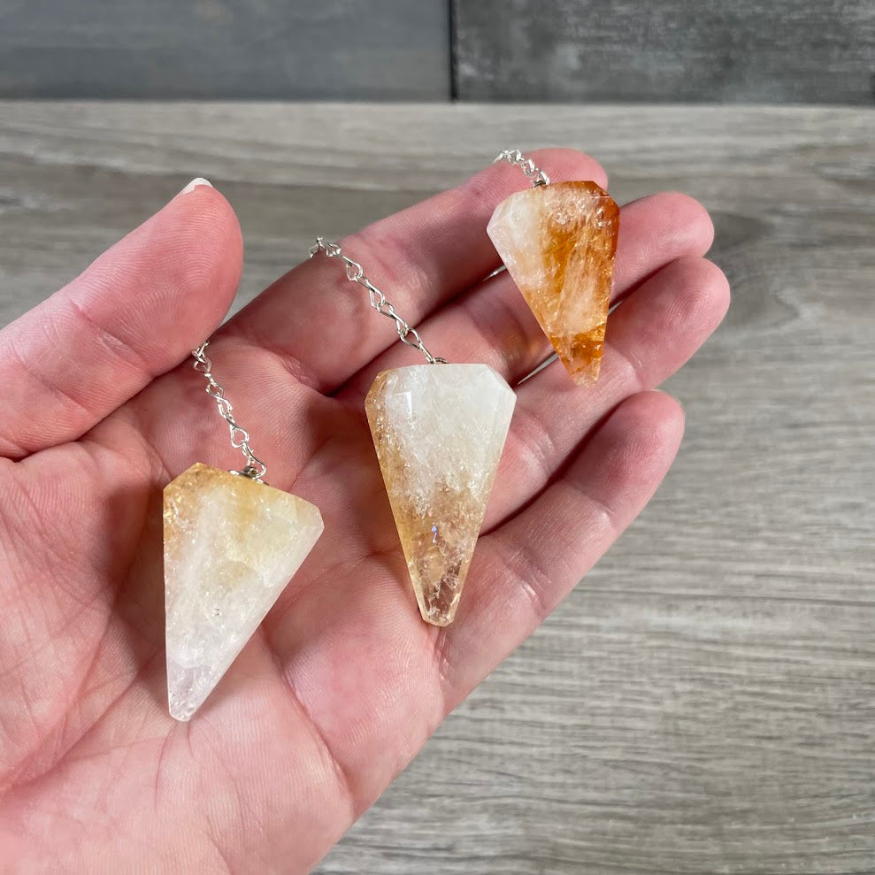 citrine chakra healing crystal pendulums wholesale
