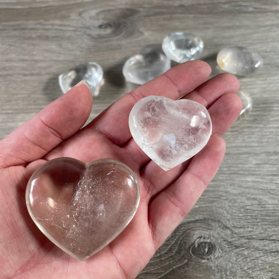 Clear Quartz healing crystal heart for meditation and energy work