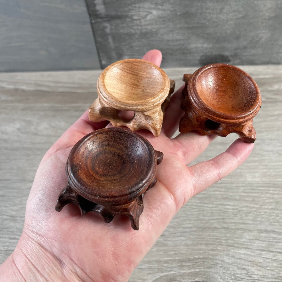 Wood Sphere Stands for Crystal Balls and Gemstone Displays | Wholesale Crystal Accessories