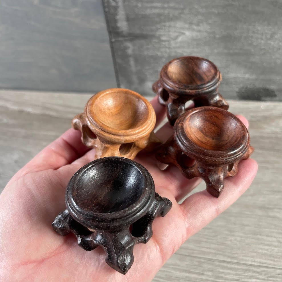 Wood Sphere Stands for Crystal Balls and Gemstone Displays | Wholesale Crystal Accessories