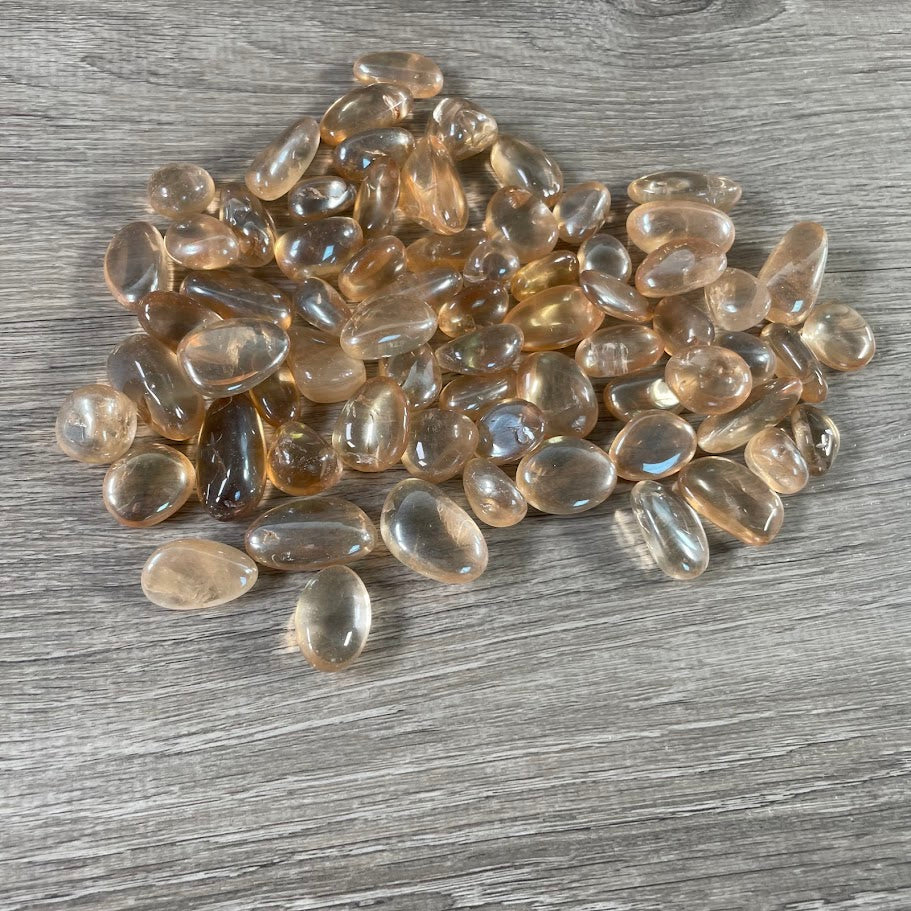 Orange Aura Quartz tumbled stones bulk 
