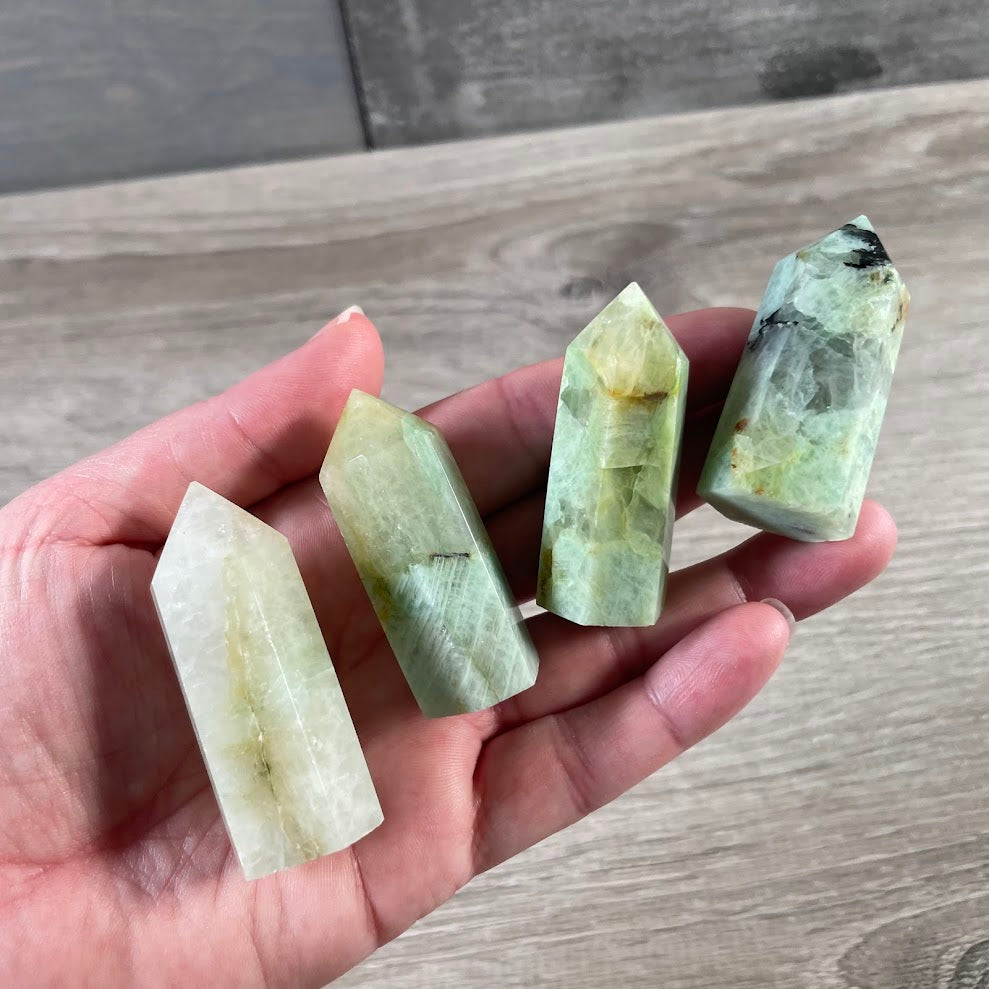 Gemstone Obelisk 1-2 oz | Small Crystal Tower, Grids & Decor