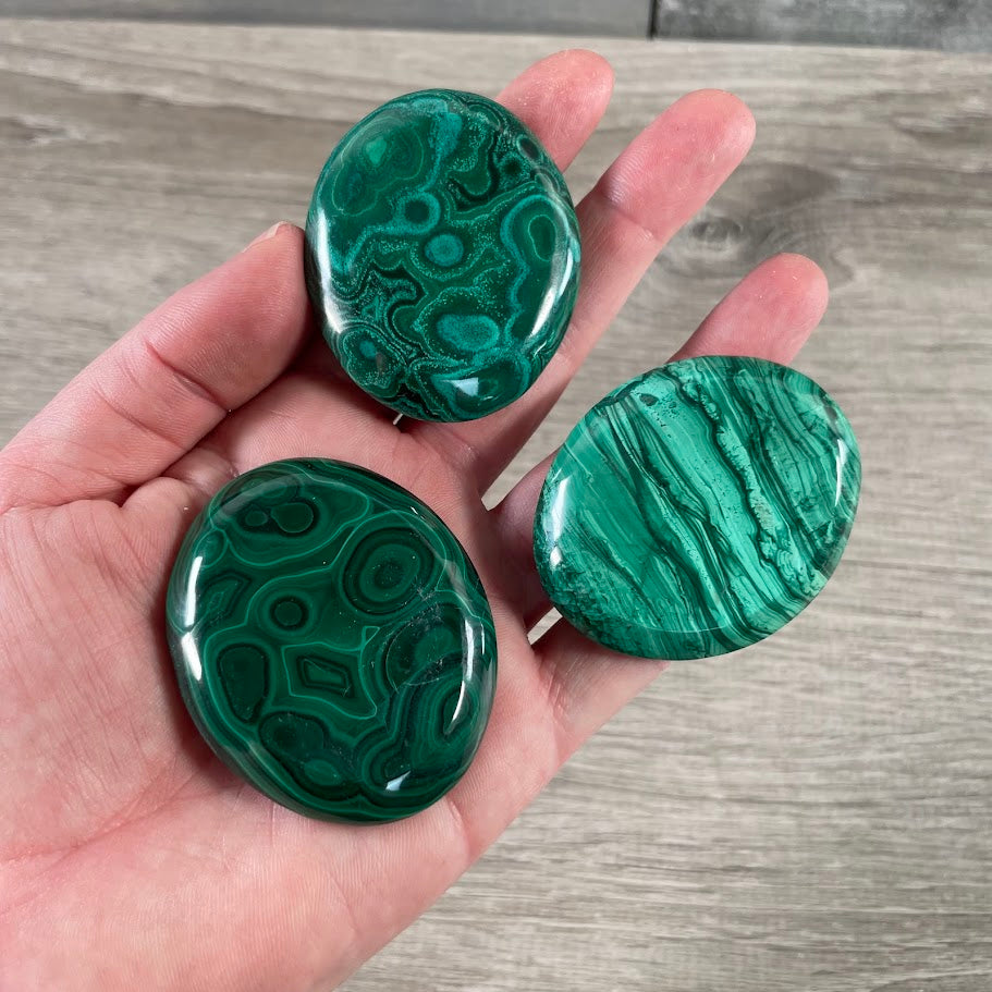 Wholesale polished malachite stones perfect for gift stores