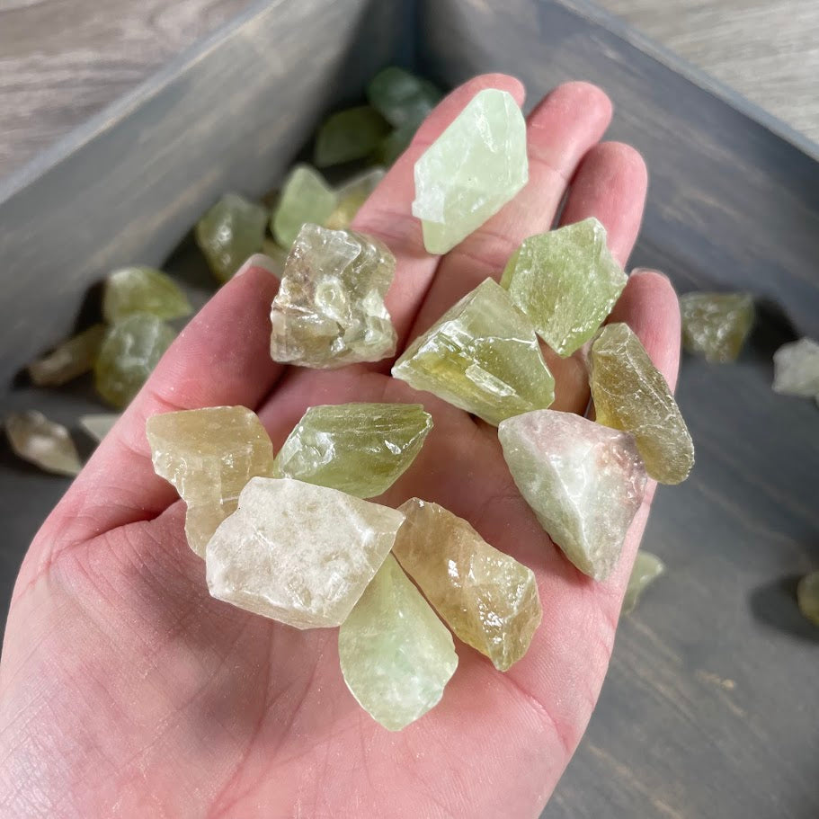 Wholesale Green Calcite stones bulk for crystal shops