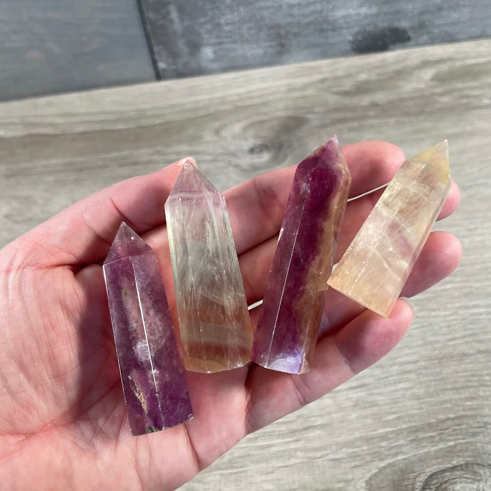 fluorite small polished gemstone obelisk wholesale