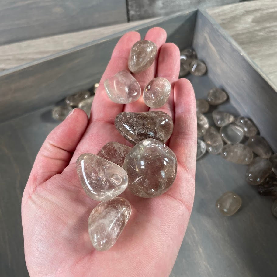 smoky quartz tumbled stones wholesale 1 pound