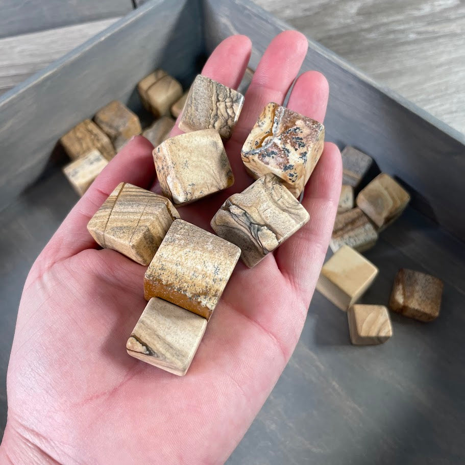 Picture Jasper cubic style tumbled stones wholesale