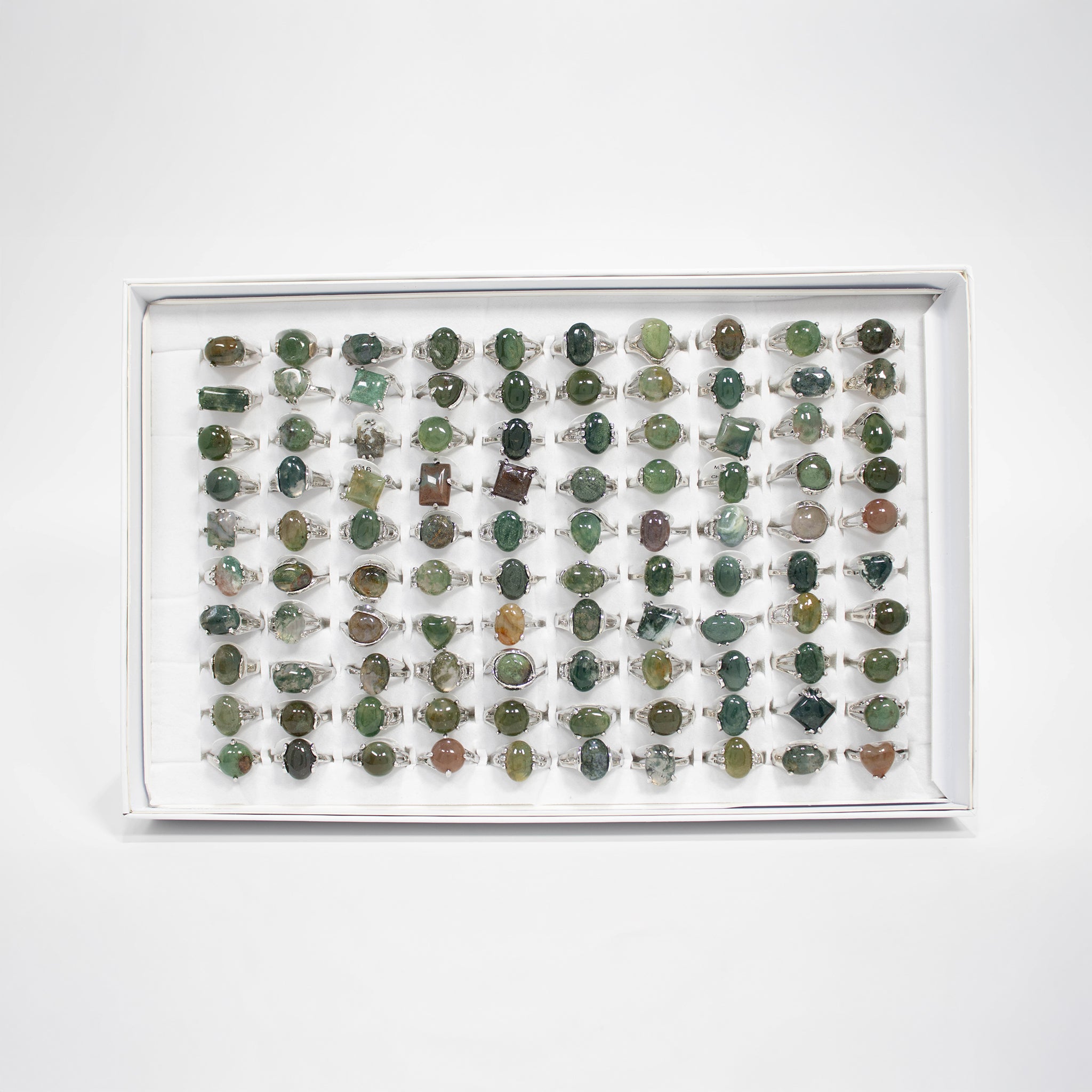 Gemstone Rings Assortment – 100 or 50 Mixed Stone Rings