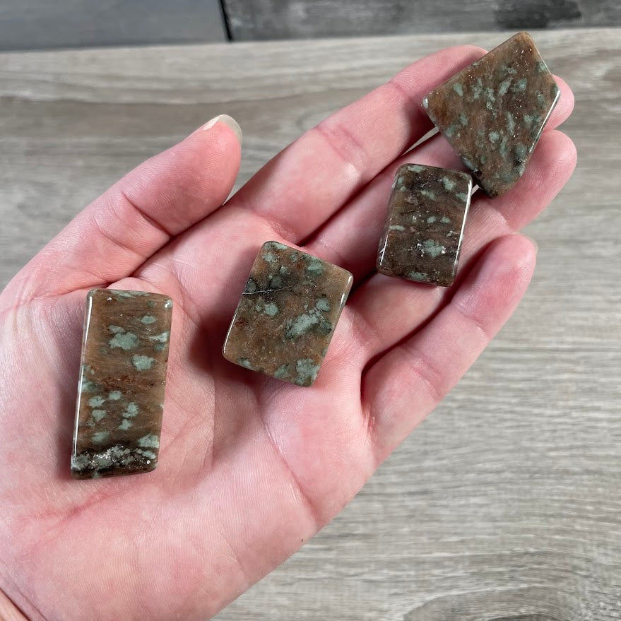 Natural Nundoorite stone slab for crystal shops and metaphysical retail