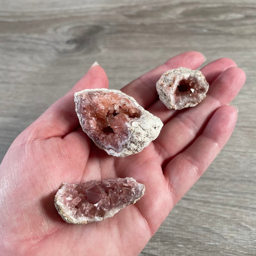 Wholesale pink amethyst druzy clusters for crystal décor and gift shop displays