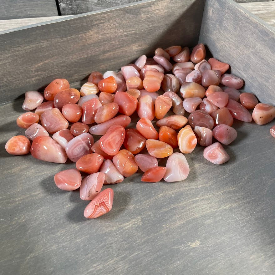 Tumbled carnelian crystal lot for wholesale gemstone buyers