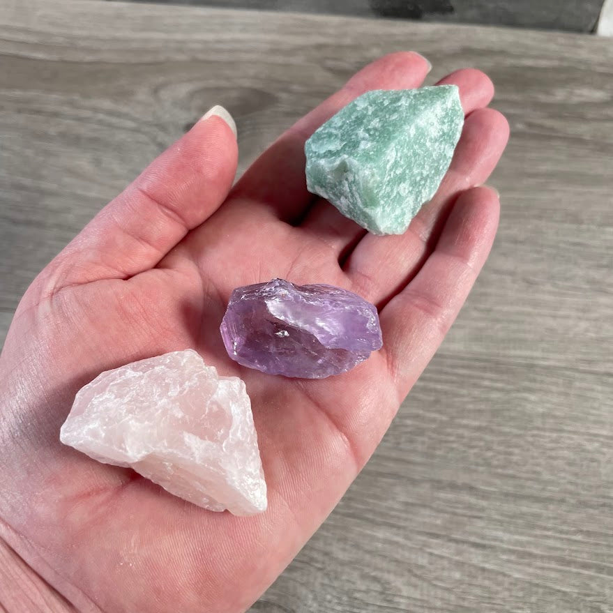 Rough stones for reiki, intention setting, and metaphysical retail displays