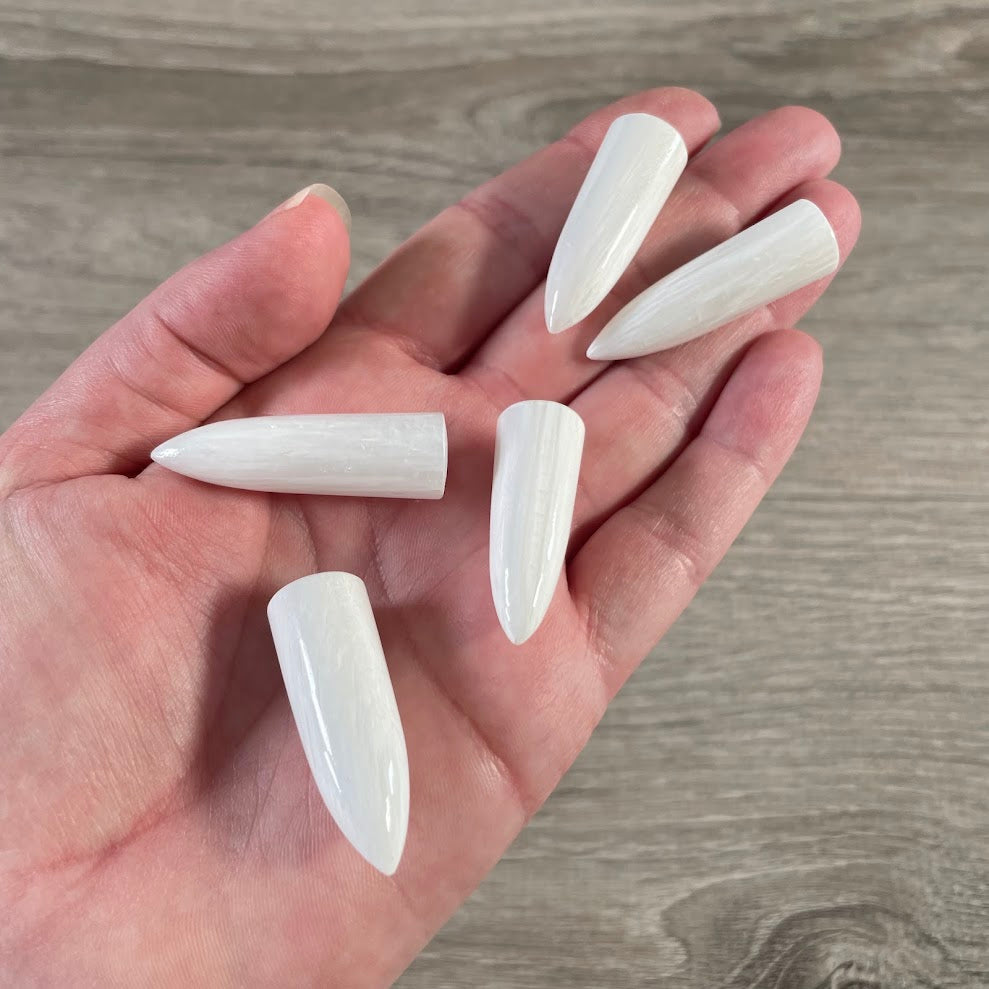 Scolecite crystal cones for handmade pendant designs