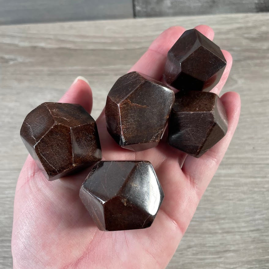 Polished Garnet sacred geometry stone for resale